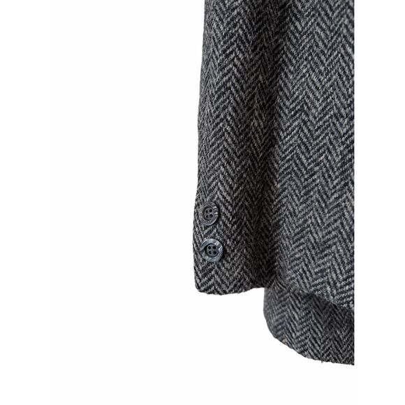 Harris Tweed Blazer Jacket Herringbone Wool Vintage 60s 70s Mod Scottish Medium - Picture 12 of 12